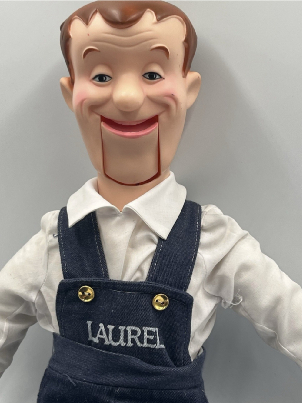 Vintage Stan Laurel 24" Ventriloquist Doll Puppet Collector HAS PULL STRING